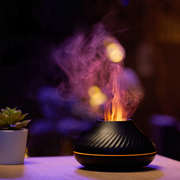Aromaterapidiffusor med 3D-flameffekt – RGB LED 130ml