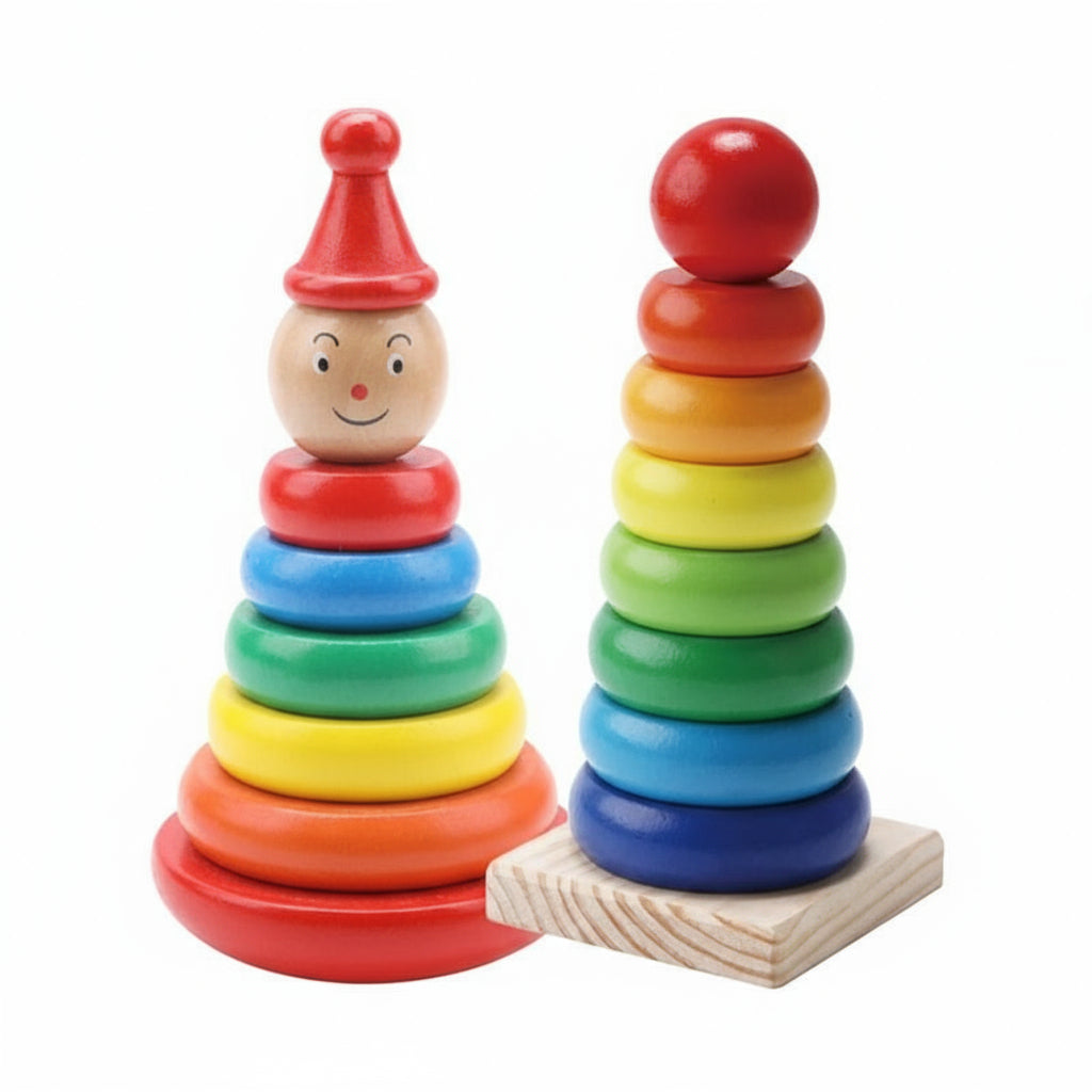 Klassisk stapelleksak i trä