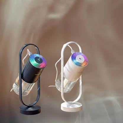 USB-luftfuktare med polymerdimma och LED-ljus Projektor