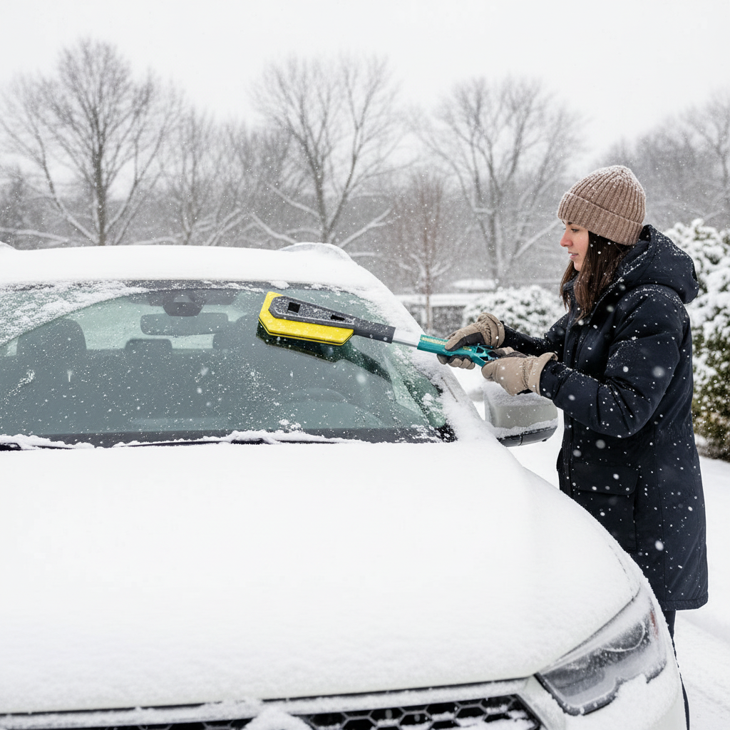 ❄️ PolarClear Duo™ – Snöskrapa med Dubbla Ändar