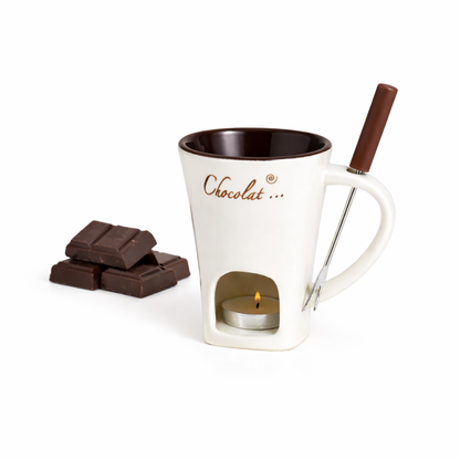 Keramisk mini-hotpot för choklad & dessert