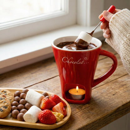 Keramisk mini-hotpot för choklad & dessert